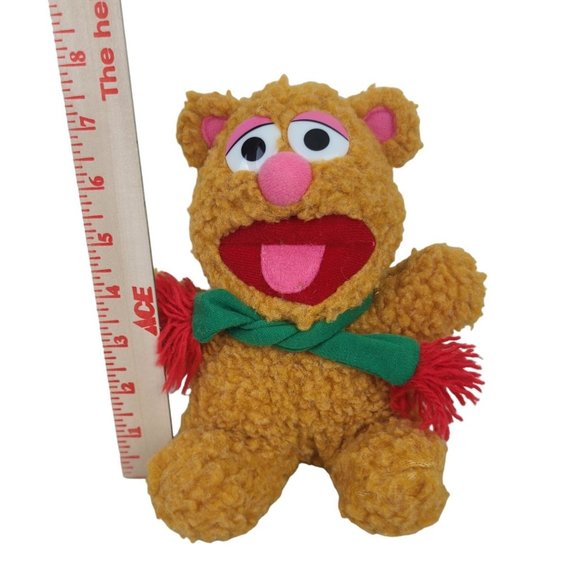 Muppet Babies Fozzie Bear Plush Stuffed Animal Christmas 1987 Vintage - Picture 7 of 7